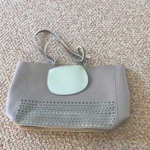 Grey and Mint Tote